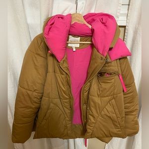 Colour block Puffer Jacket Anthropologie